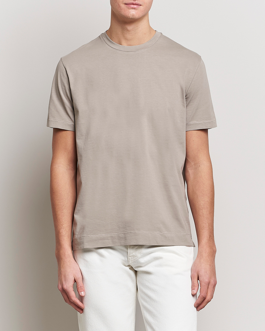 Herre |  | Boglioli | Short Sleeve T-Shirt Washed Grey