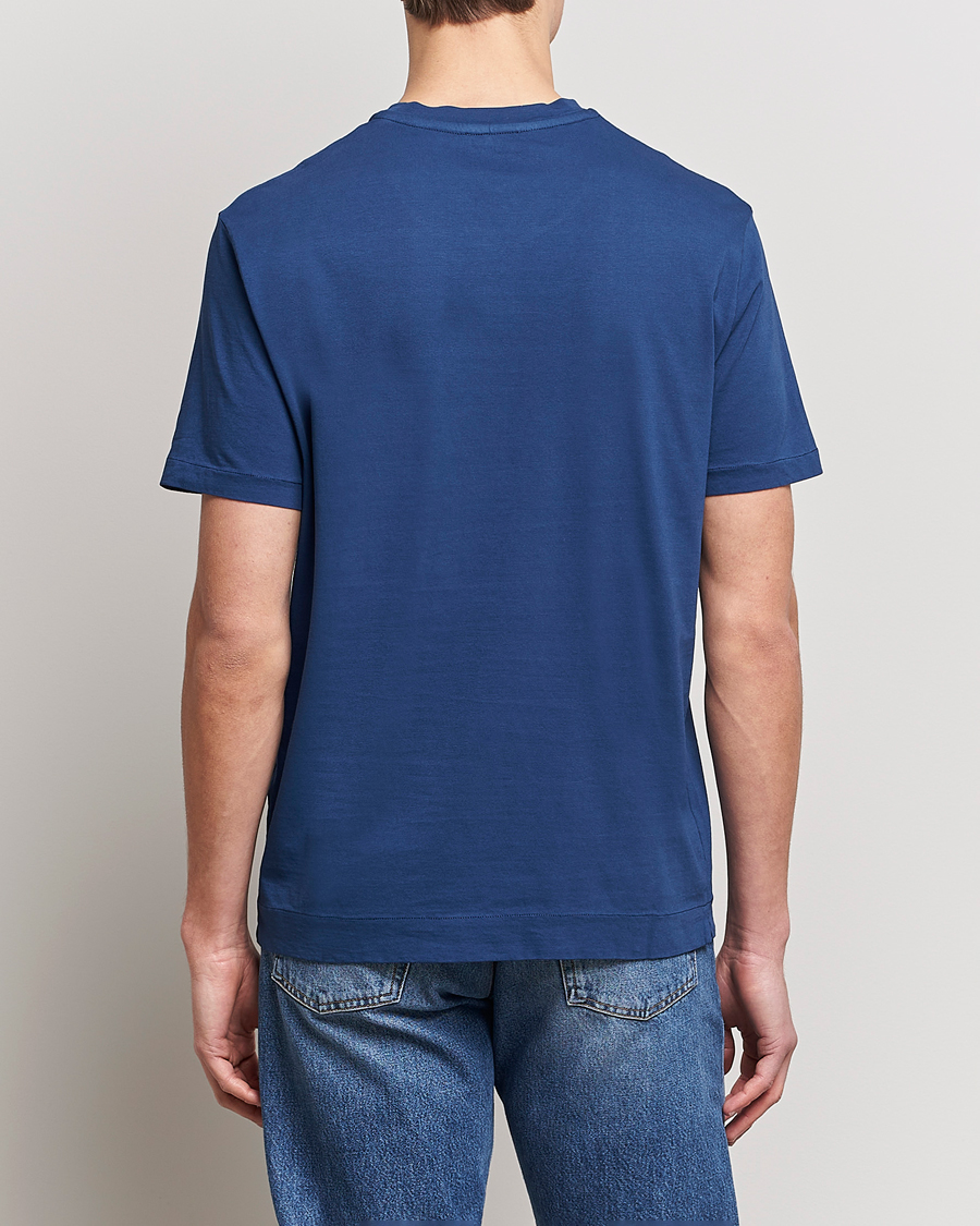 Herre | T-Shirts | Boglioli | Short Sleeve T-Shirt Washed Navy