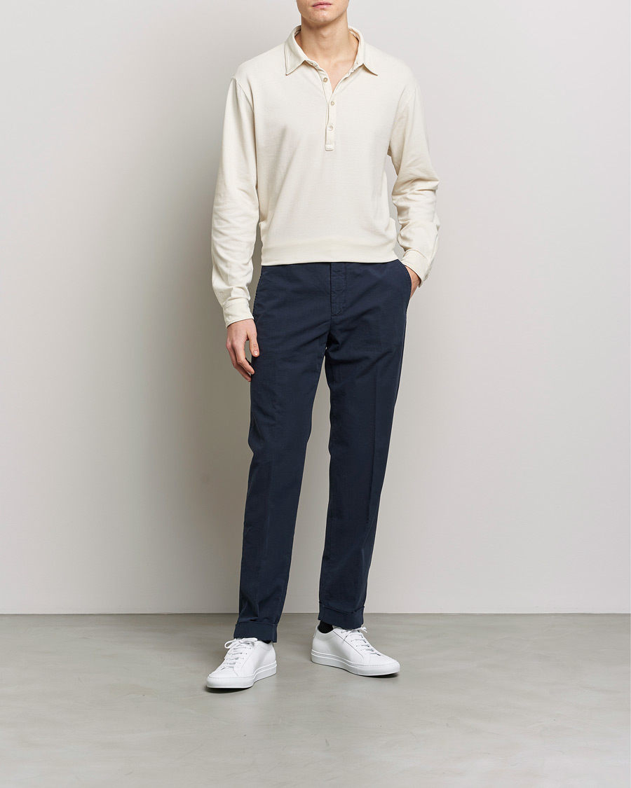 Herre | Trøjer | Boglioli | Long Sleeve Polo Beige
