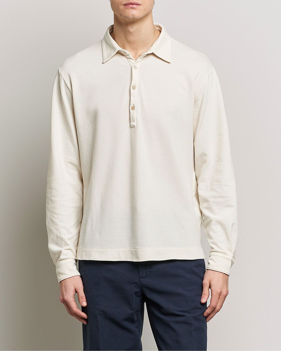 Herre | Trøjer | Boglioli | Long Sleeve Polo Beige