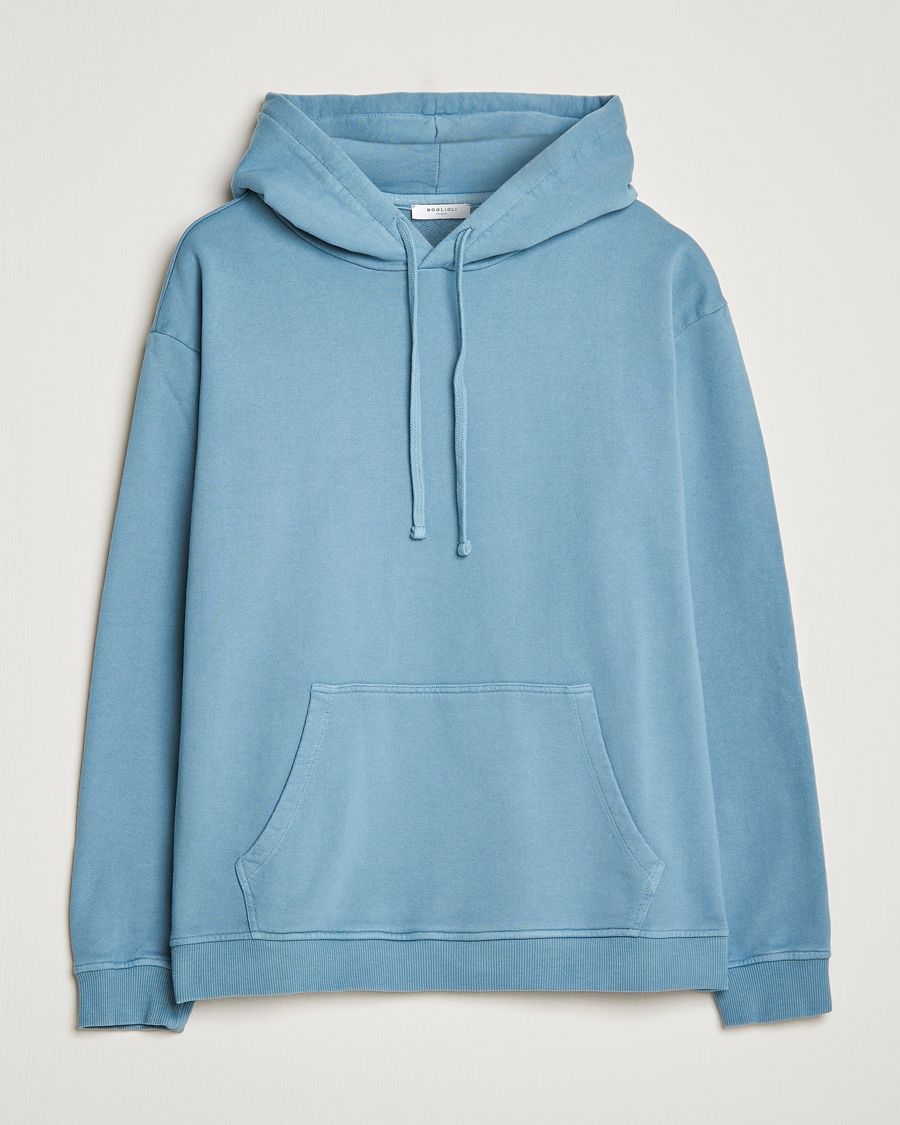 Herre | Trøjer | Boglioli | Hooded Sweater Dusty Blue