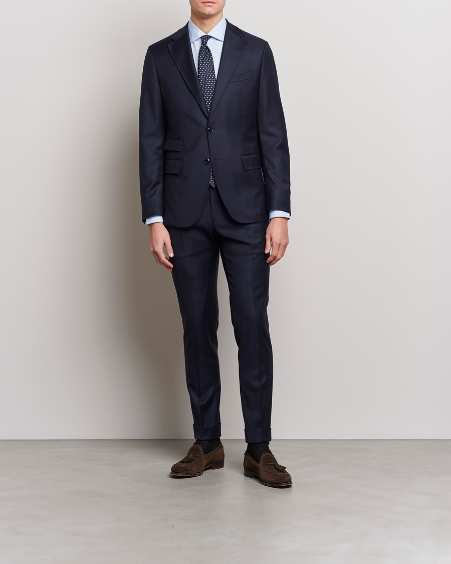 Herre | Skjorter | Mazzarelli | Soft Cotton Microweave Shirt Light Blue