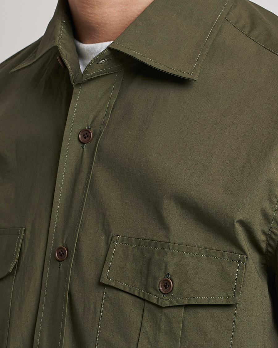Herre | Skjorter | Mazzarelli | Safari Overshirt Olive