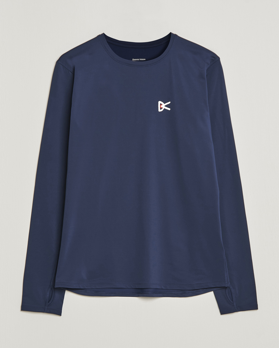 Herre |  | District Vision | Deva-Tech Long Sleeve T-Shirt Navy