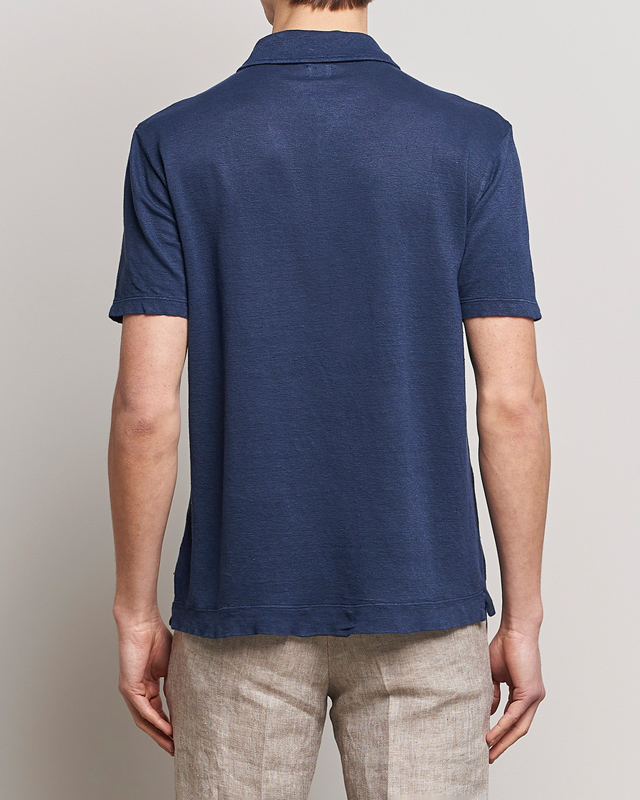 Herre | Polotrøjer | Massimo Alba | Wembley Linen Polo Navy