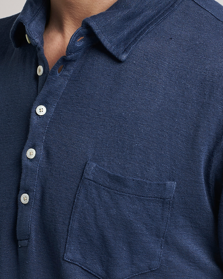 Herre | Polotrøjer | Massimo Alba | Wembley Linen Polo Navy