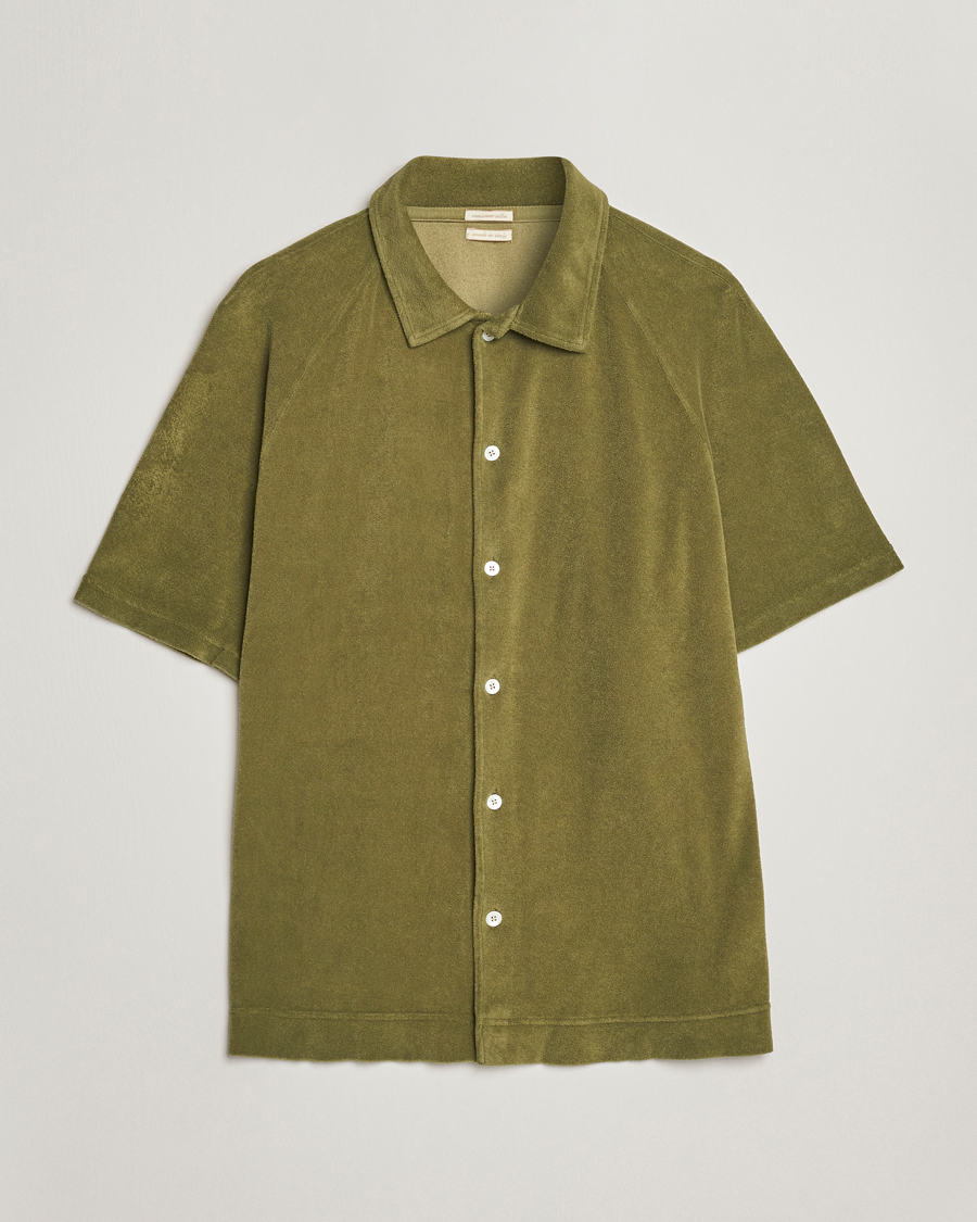 Herre | Polotrøjer | Massimo Alba | Terry Polo Shirt Green Desert