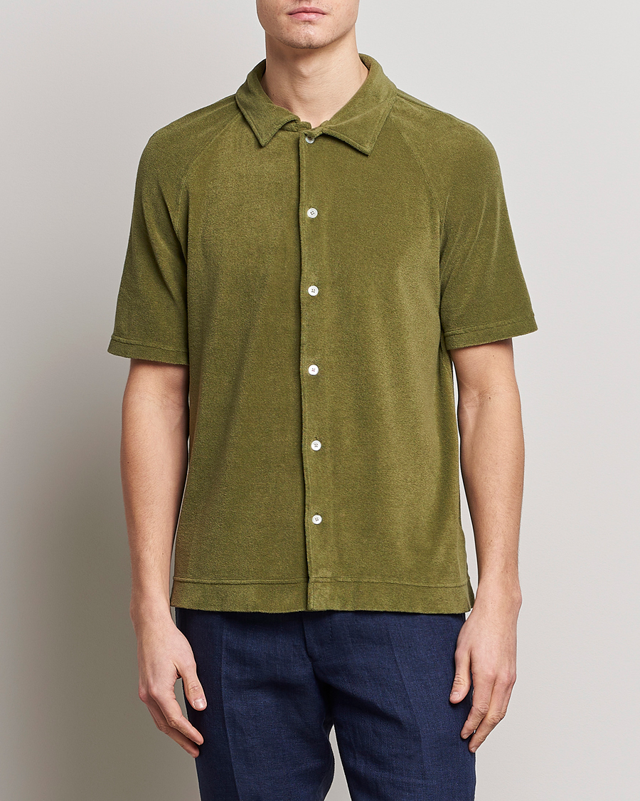 Herre | Polotrøjer | Massimo Alba | Terry Polo Shirt Green Desert
