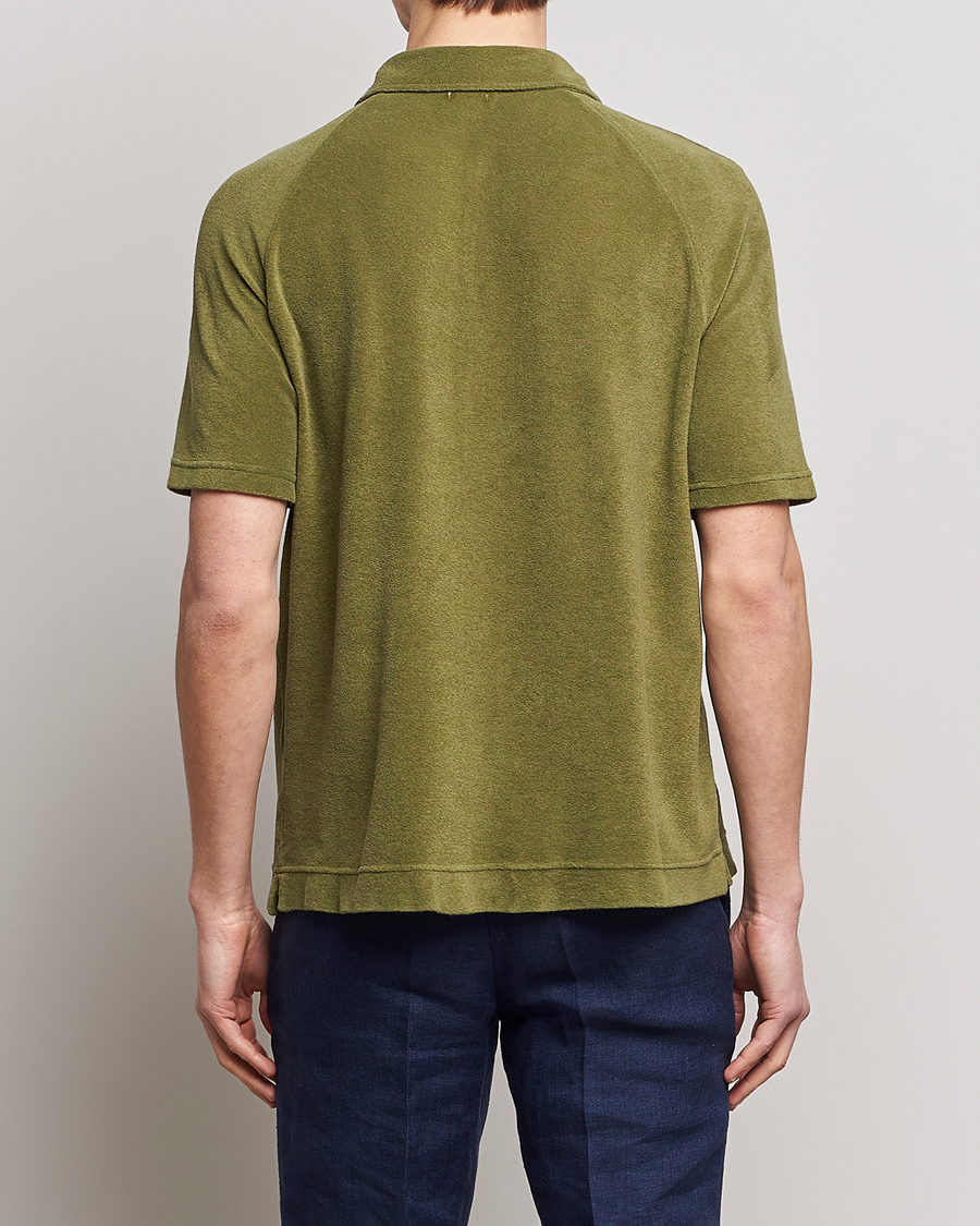 Herre | Polotrøjer | Massimo Alba | Terry Polo Shirt Green Desert
