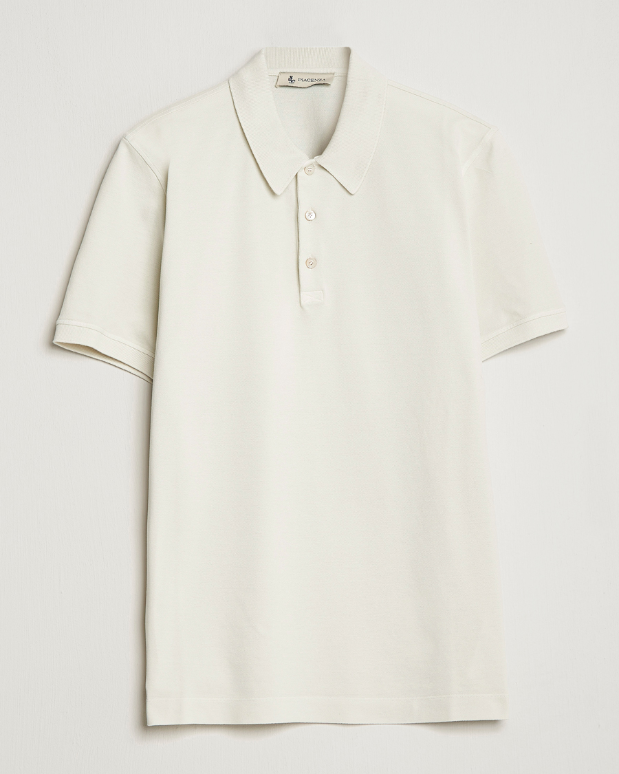 Herre | Polotrøjer | Piacenza Cashmere | Portofino Short Sleeve Polo Off White