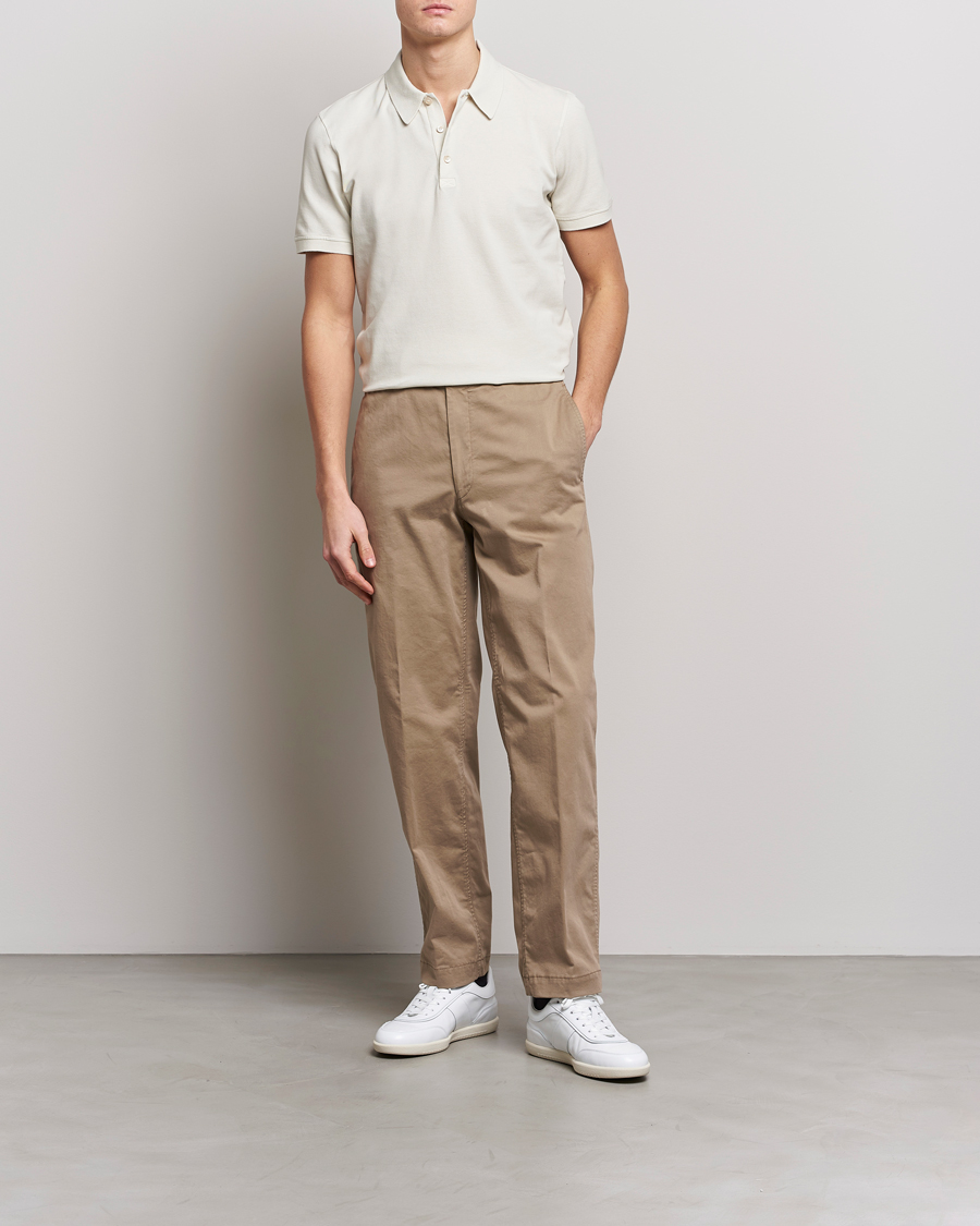 Herre | Polotrøjer | Piacenza Cashmere | Portofino Short Sleeve Polo Off White