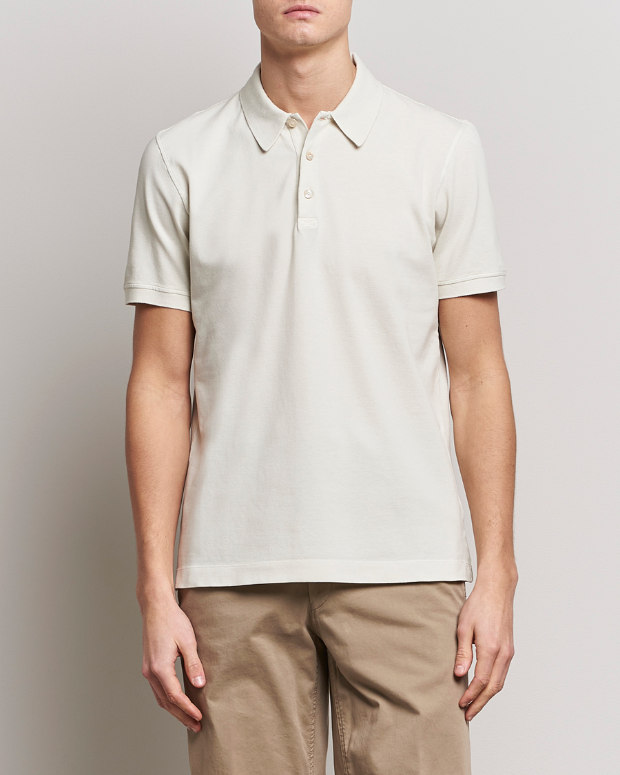 Herre | Polotrøjer | Piacenza Cashmere | Portofino Short Sleeve Polo Off White