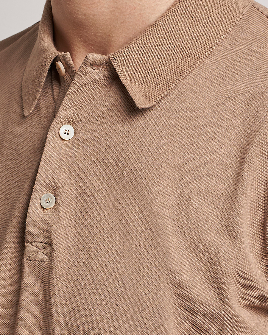Herre | Polotrøjer | Piacenza Cashmere | Portofino Short Sleeve Polo Beige