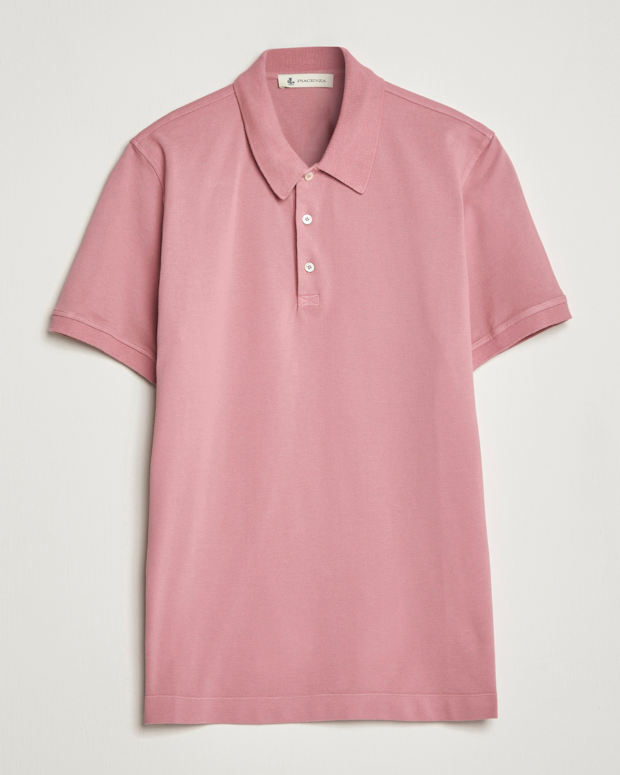 Herre | Polotrøjer | Piacenza Cashmere | Portofino Short Sleeve Polo Rosa