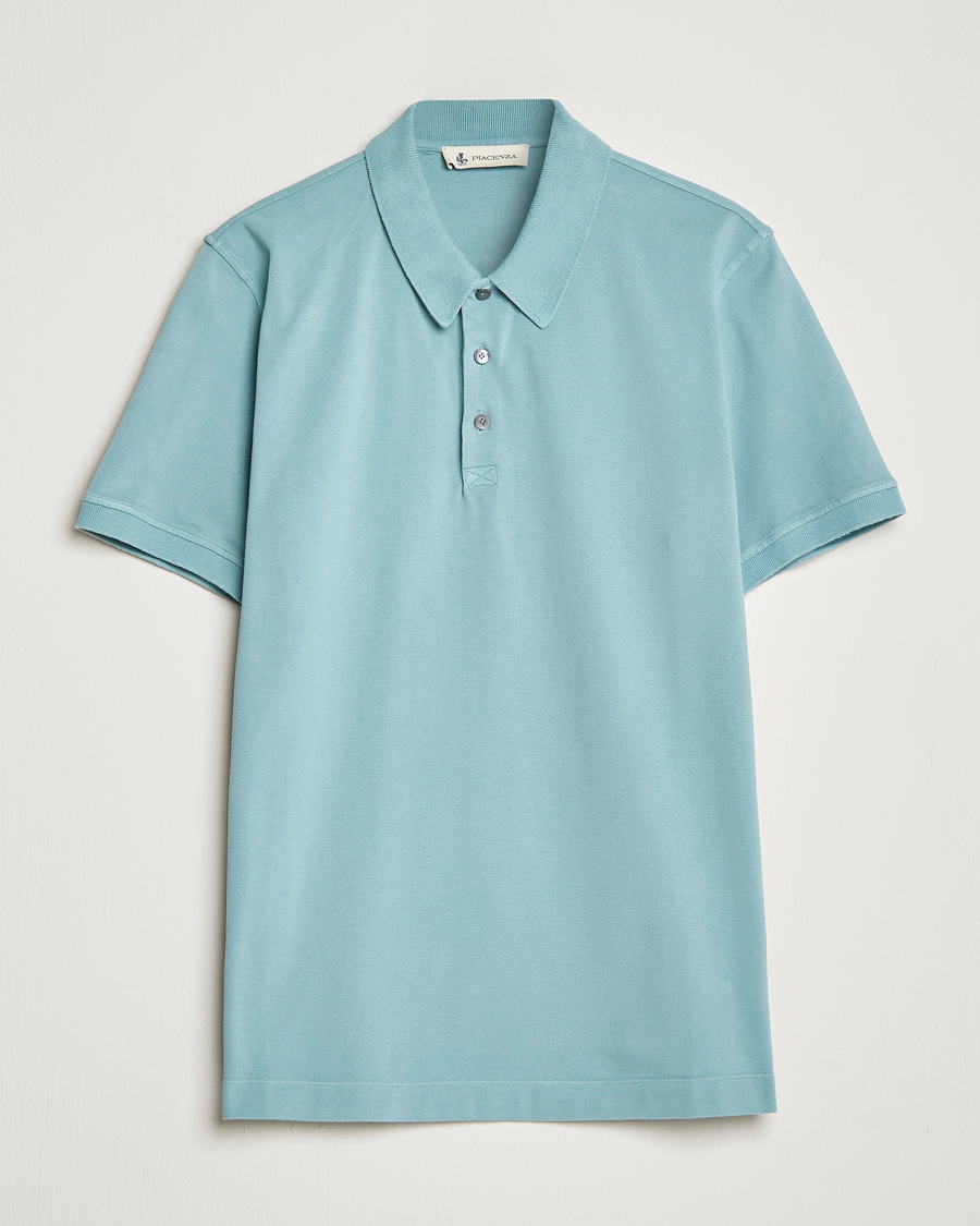 Herre | Polotrøjer | Piacenza Cashmere | Portofino Short Sleeve Polo Light Blue