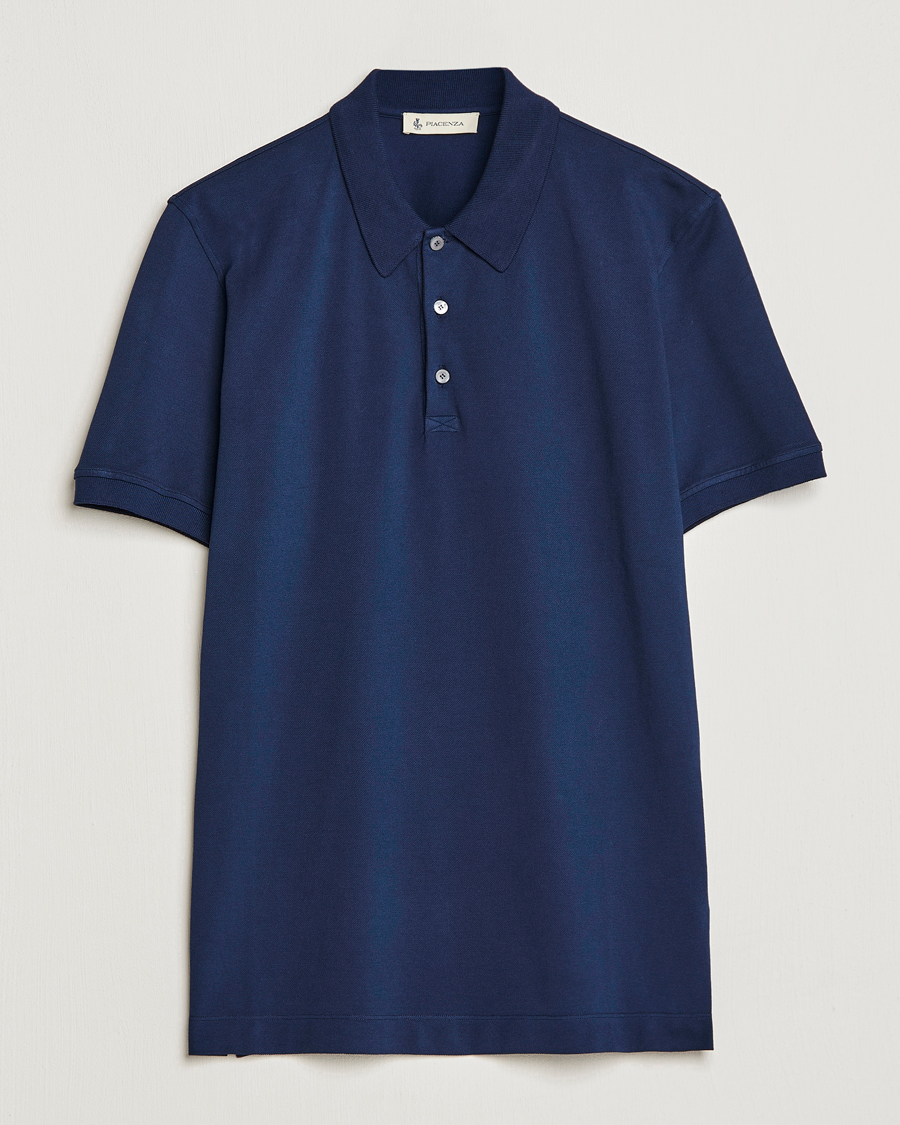 Herre | Polotrøjer | Piacenza Cashmere | Portofino Short Sleeve Polo Navy