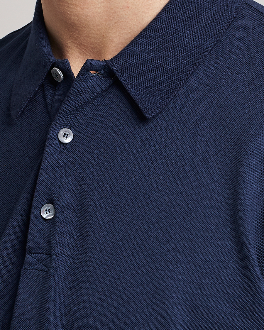 Herre | Polotrøjer | Piacenza Cashmere | Portofino Short Sleeve Polo Navy
