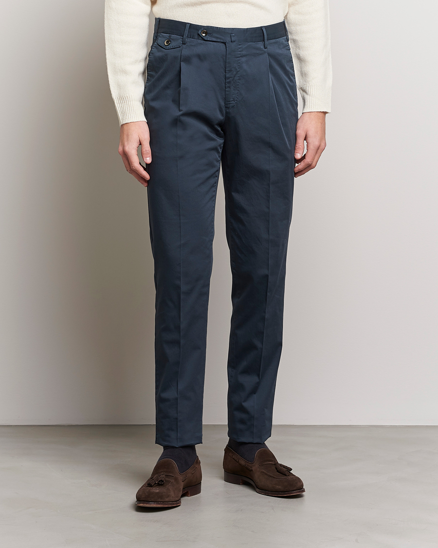Herre | PT01 | PT01 | Gentleman Fit Cotton Stretch Chinos Navy