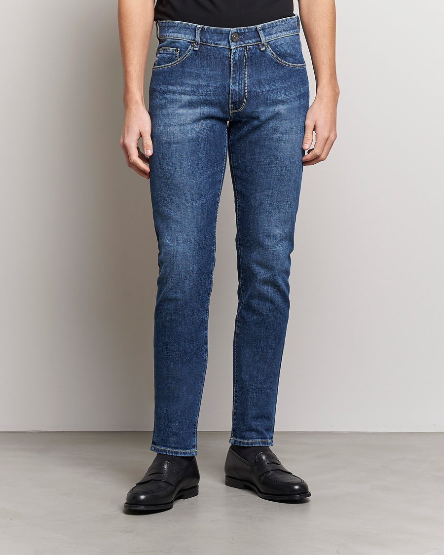 Herre |  | PT01 | Slim Fit Stretch Jeans Medium Blue Wash