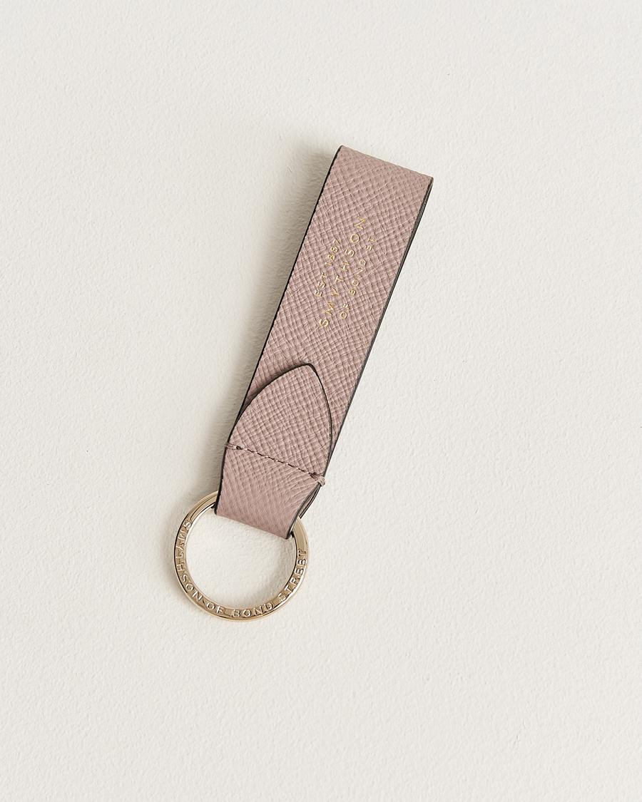 Herre | Nøgleringe | Smythson | Panama Leather Keyring Taupe