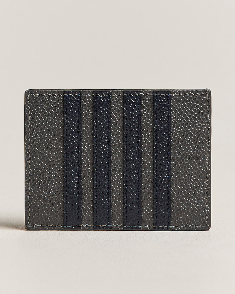 Herre | Thom Browne Pebble Grain Cardholder Dark Grey | Thom Browne | Pebble Grain Cardholder Dark Grey