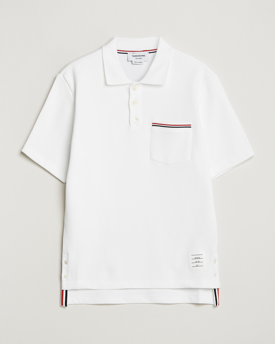 Herre | Polotrøjer | Thom Browne | Short Sleeve Pocket Polo White