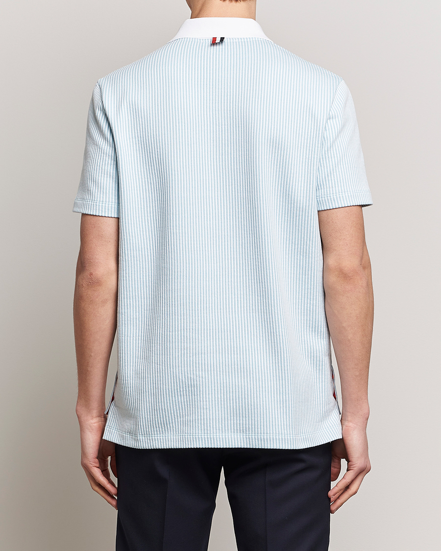 Herre | Polotrøjer | Thom Browne | Short Sleeve Seersucker Polo Light Blue
