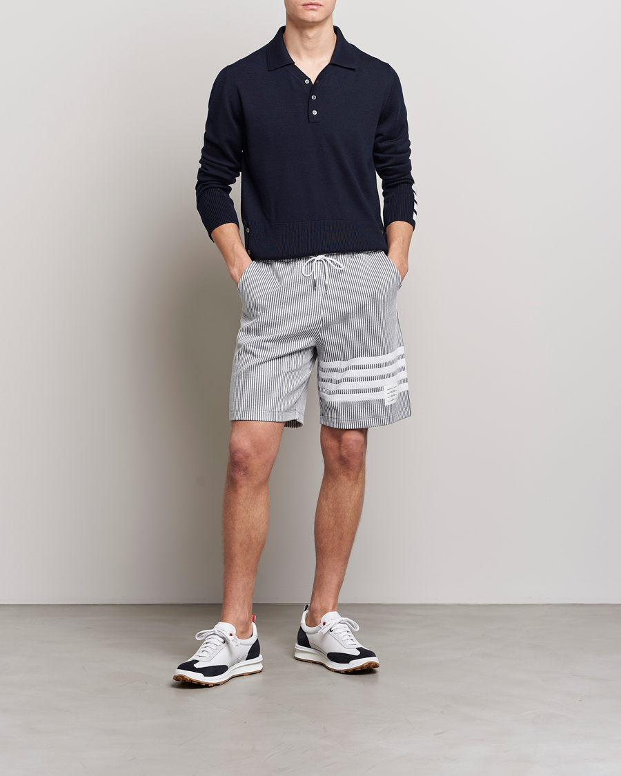Herre | Shorts | Thom Browne | Seersucker Loopback Shorts Light Grey