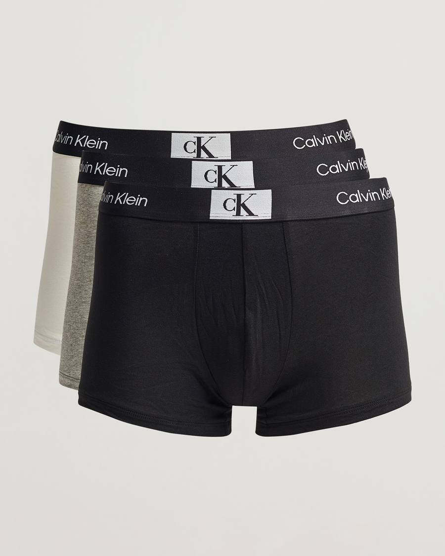 Herre | Undertøj | Calvin Klein | Cotton Stretch Trunk 3-pack Grey/White/Black