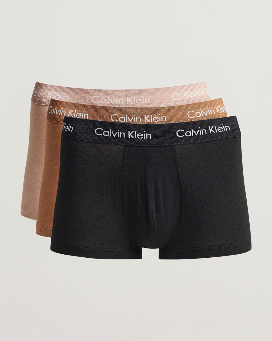 Herre | Undertøj | Calvin Klein | Cotton Stretch Trunk 3-Pack Black/Khaki/Beige