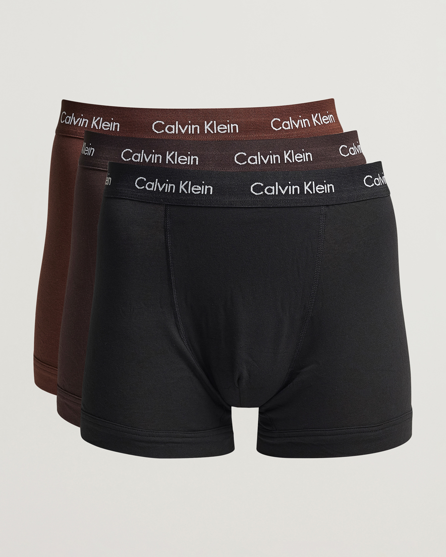 Herre | Undertøj | Calvin Klein | Cotton Stretch Trunk 3-Pack Black/Umber/Woodland