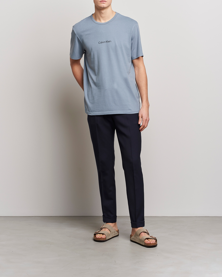 Herre | T-Shirts | Calvin Klein | Logo Crew Neck Loungewear T-Shirt Beloved Blue