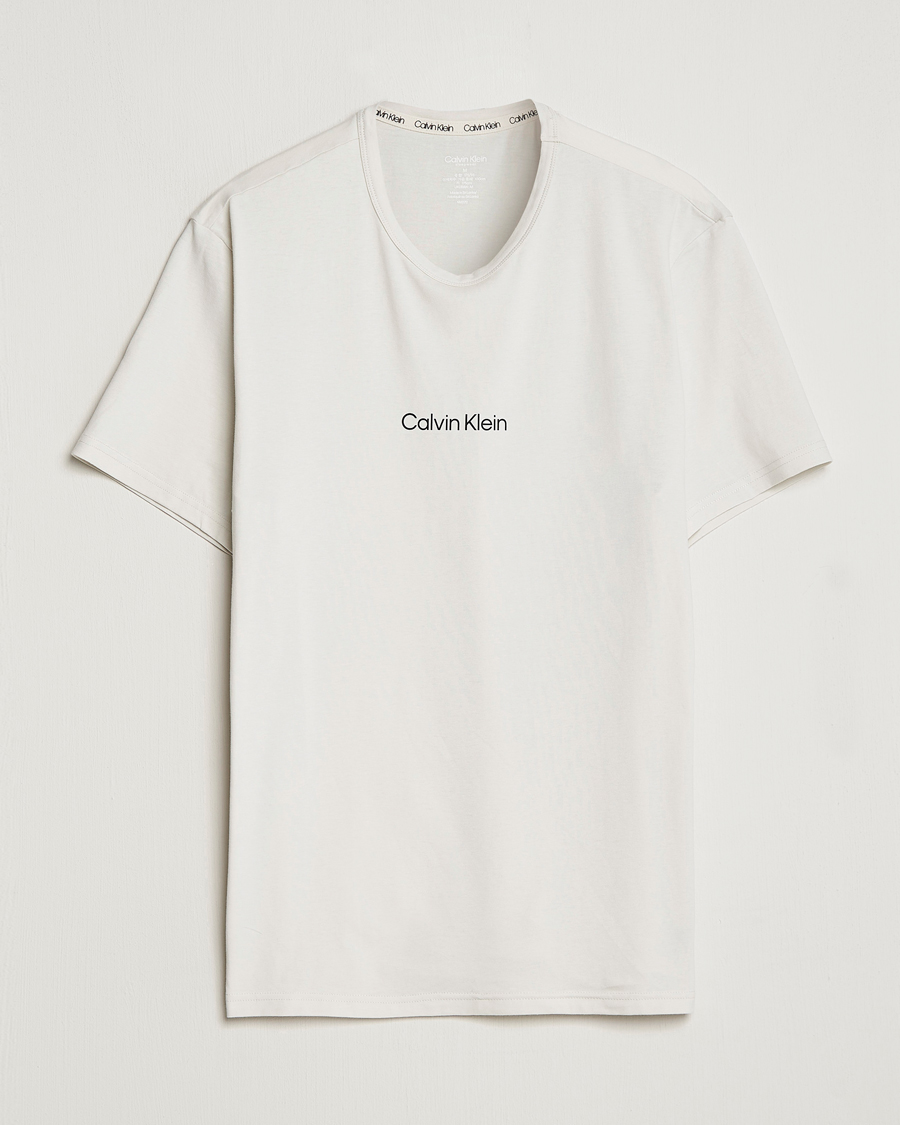 Herre | T-Shirts | Calvin Klein | Logo Crew Neck Loungewear T-Shirt Silver Birch