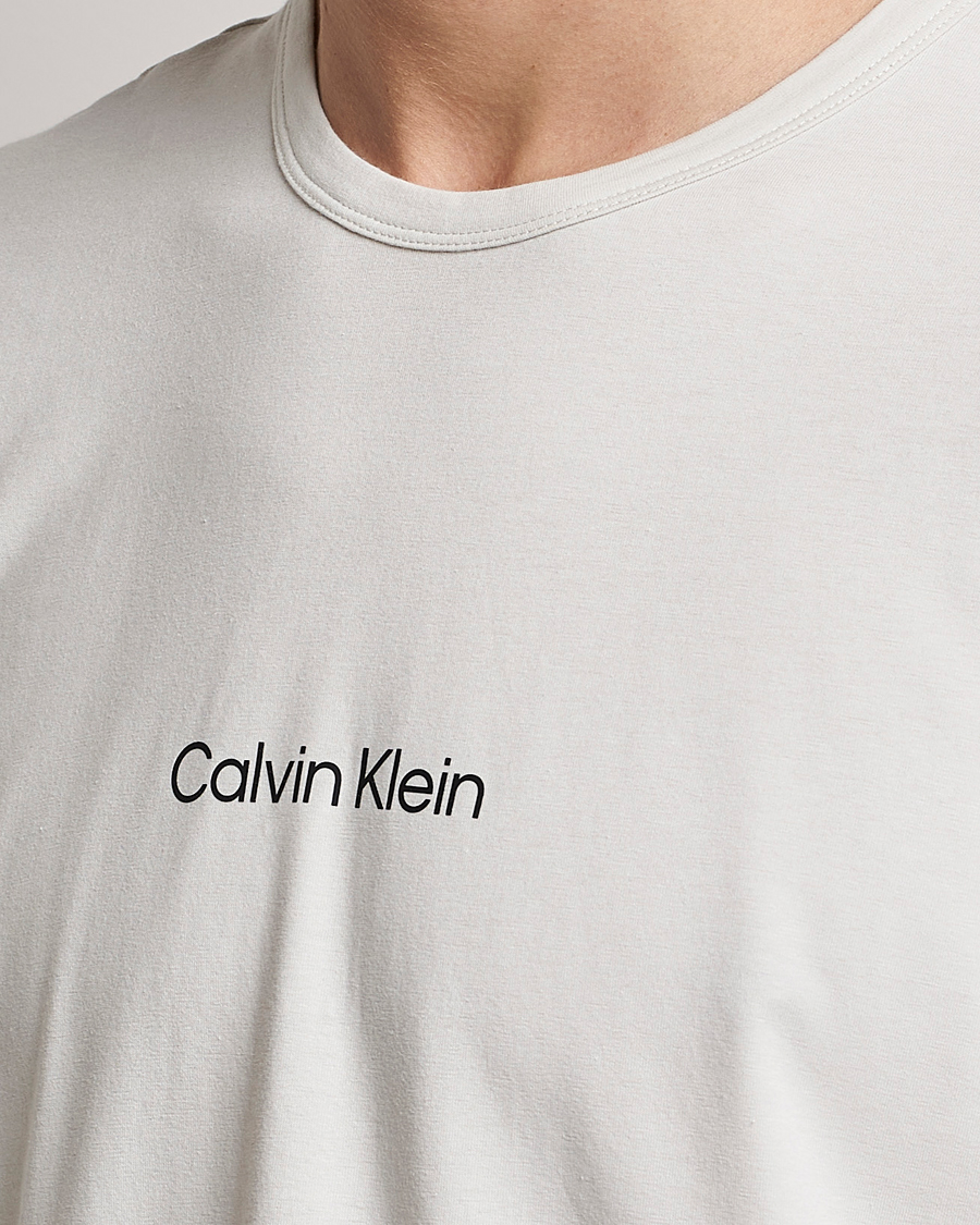 Herre | T-Shirts | Calvin Klein | Logo Crew Neck Loungewear T-Shirt Silver Birch