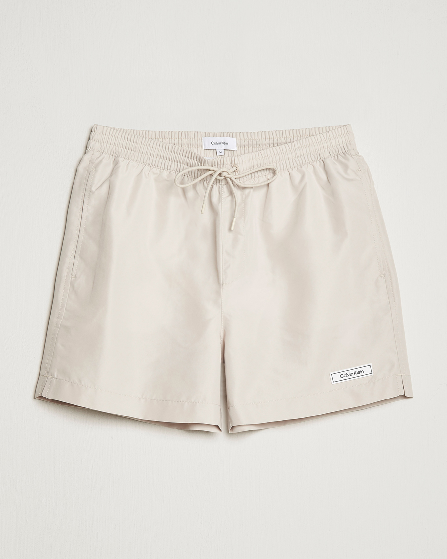Herre | Badebukser | Calvin Klein | Logo Drawstring Swimshorts Stony Beige