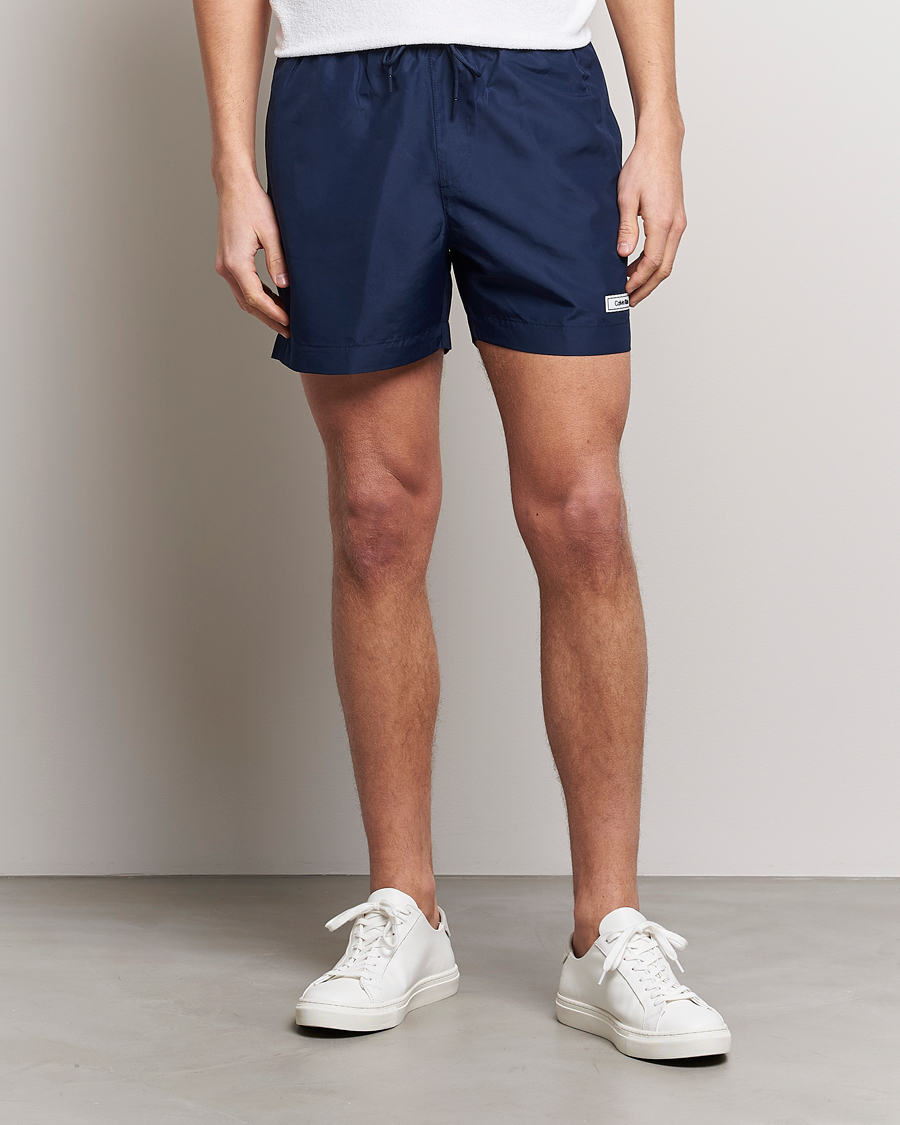 Herre | Calvin Klein | Calvin Klein | Logo Drawstring Swimshorts Navy Iris