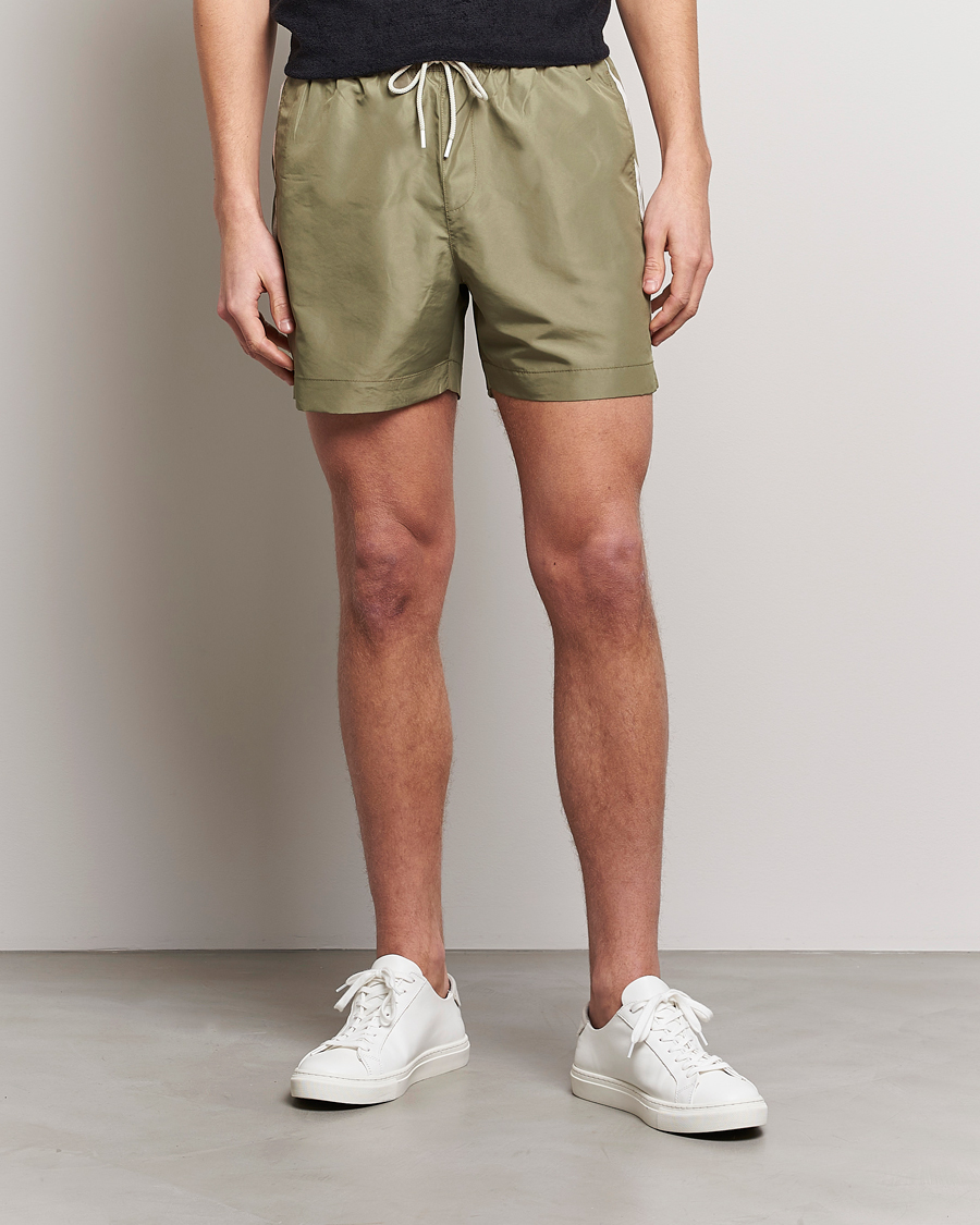 Calvin Klein Side Logo Drawstring Swimshorts Delta