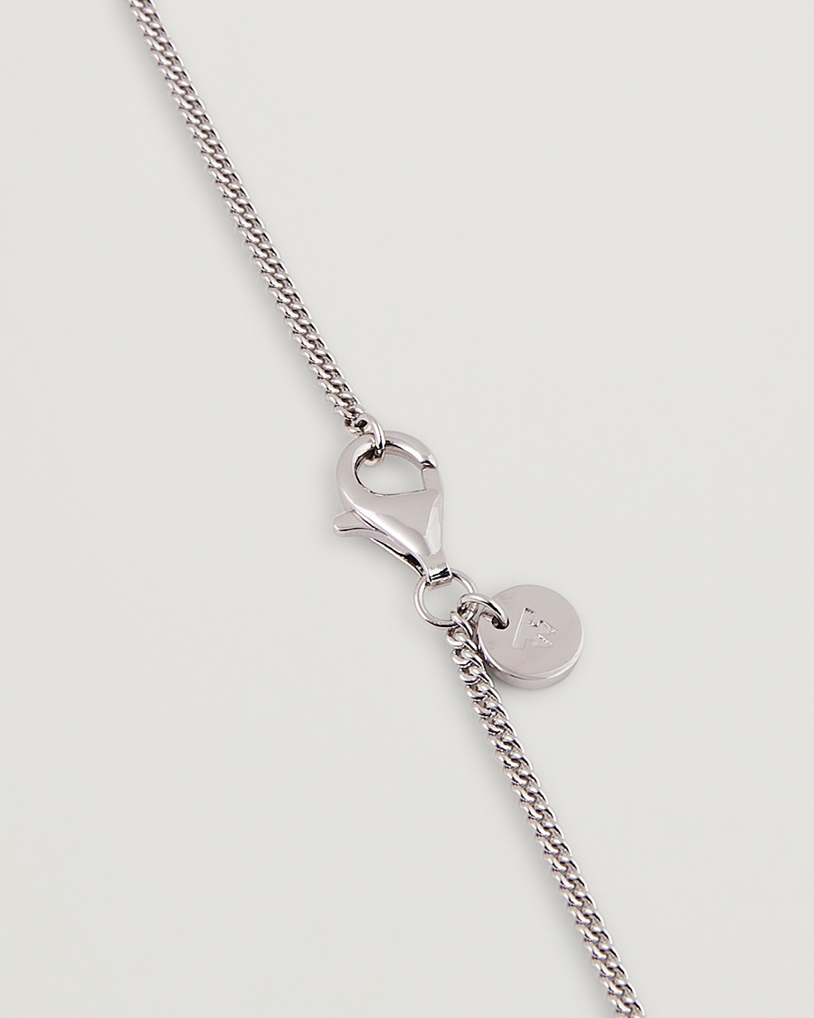 Herre | Tom Wood Mined Cube Pendant Necklace Silver/Black | Tom Wood | Mined Cube Pendant Necklace Silver/Black