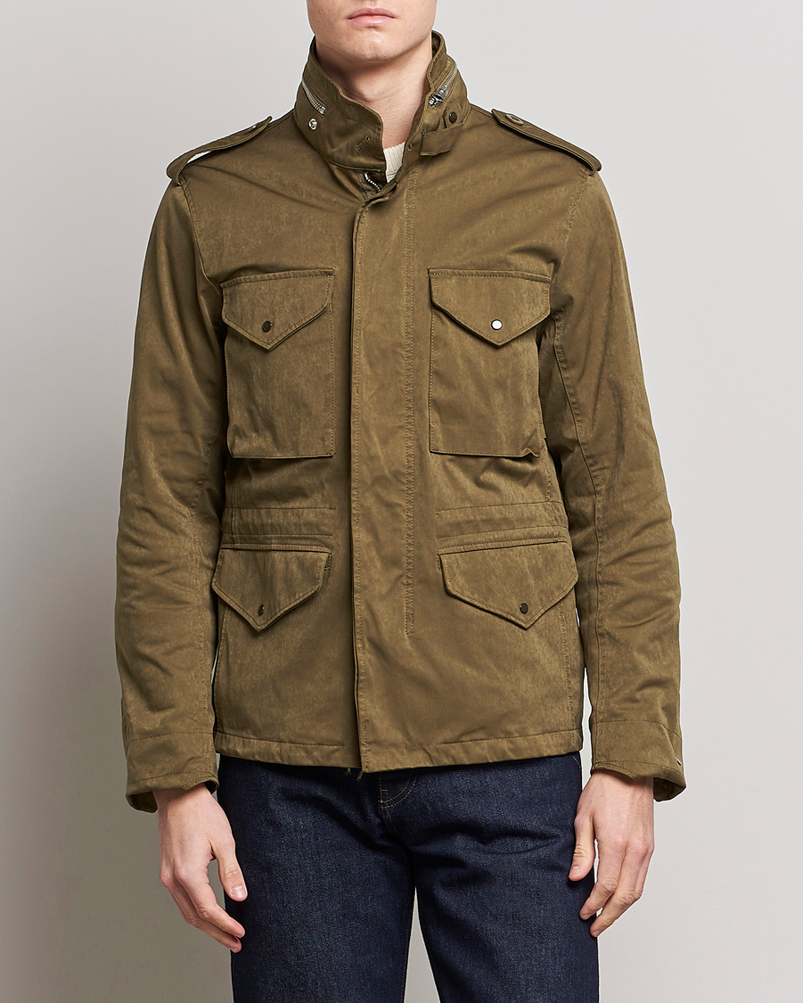 Herre | Field jackets | Ten c | 9 oz OJJ Piece Dyed Short Field Jacket  Olive
