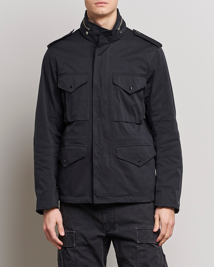 Herre | Field jackets | Ten c | 9 oz OJJ Piece Dyed Short Field Jacket  Navy