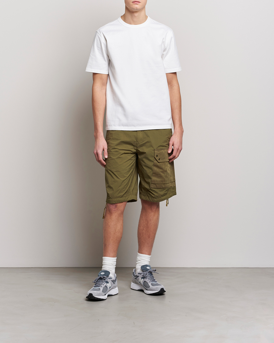 Herre | Shorts | Ten c | Garment Dyed Nylon Cargo Shorts Olive