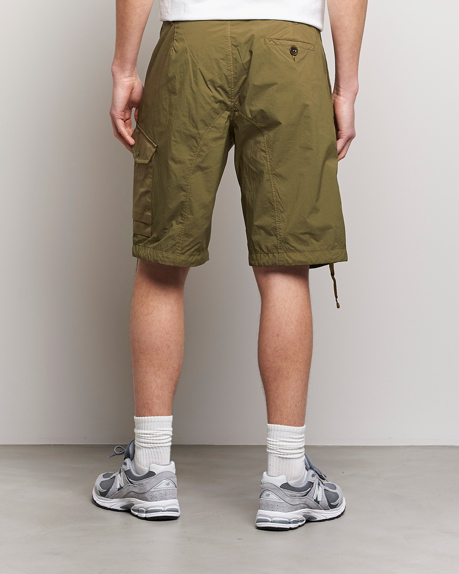 Herre | Shorts | Ten c | Garment Dyed Nylon Cargo Shorts Olive