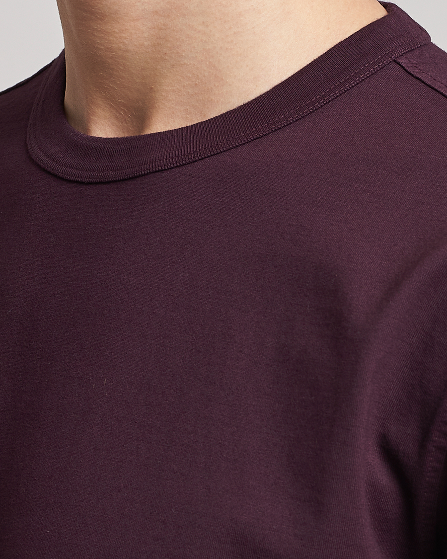 Herre | T-Shirts | Ten c | Garment Dyed Cotton Jersey T-Shirt Blackberry