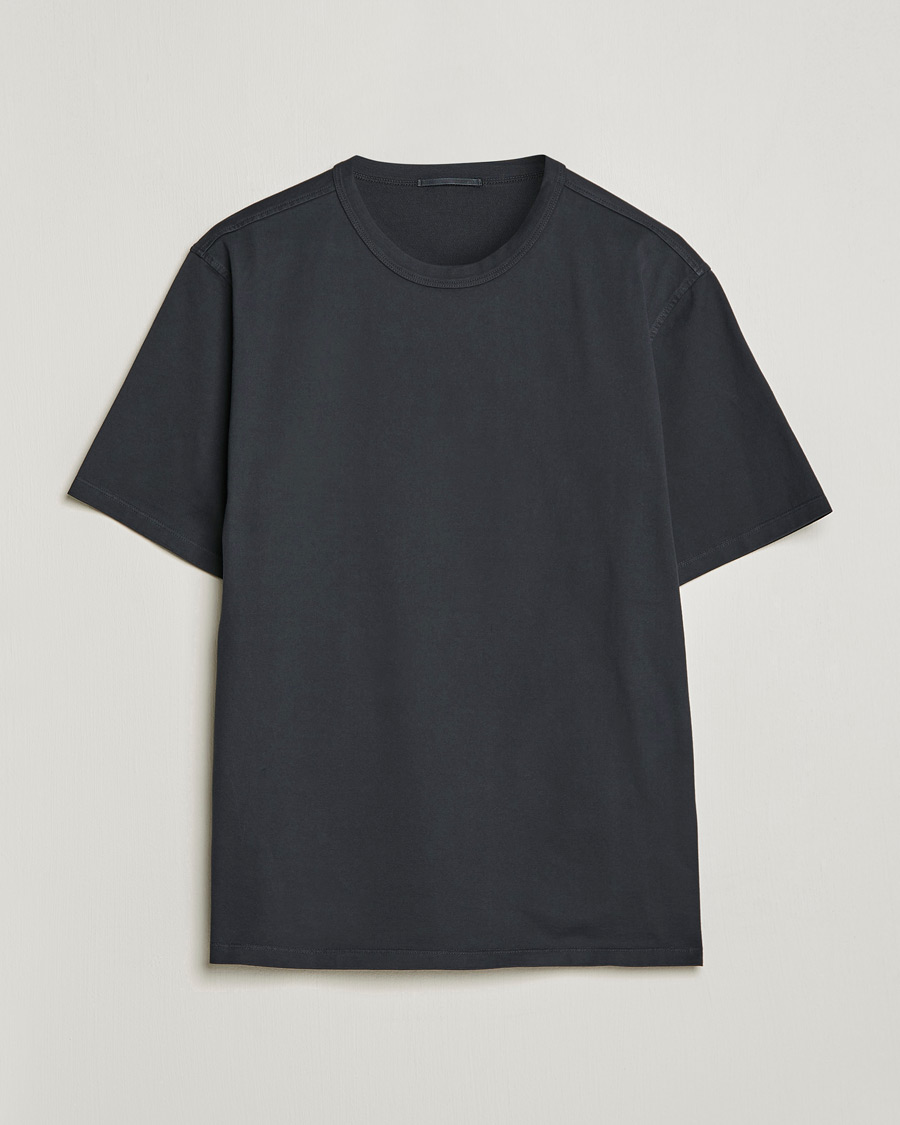 Herre | T-Shirts | Ten c | Garment Dyed Cotton Jersey T-Shirt Blue Grey