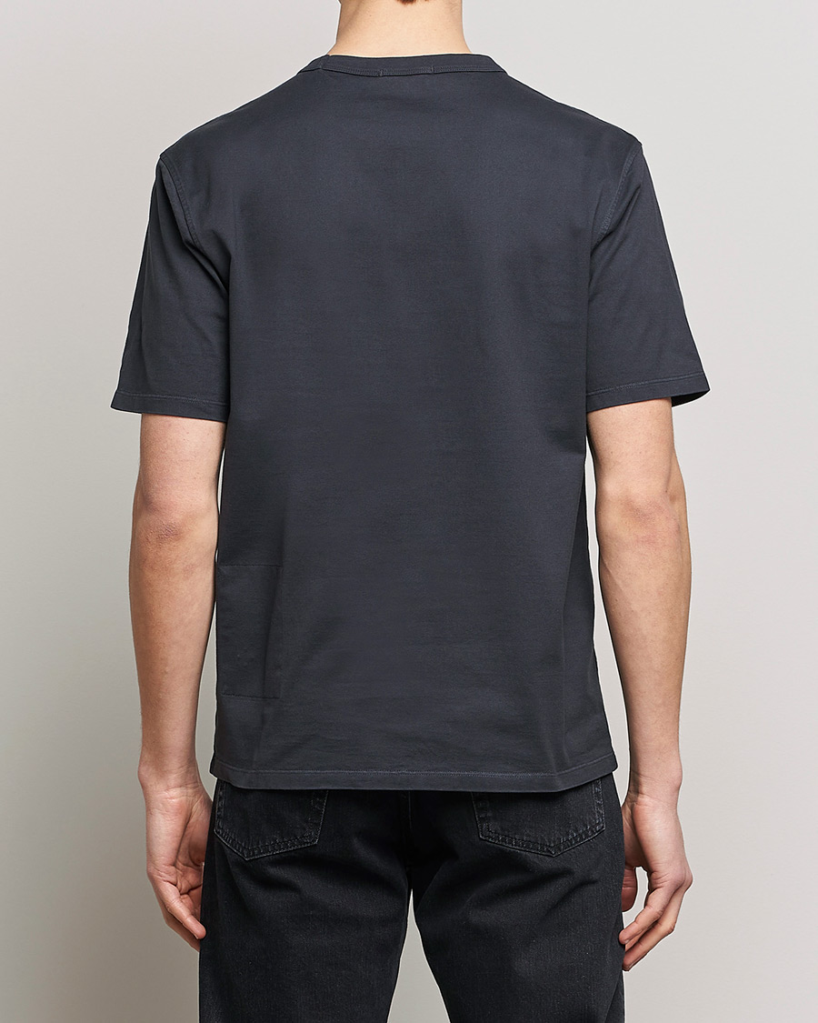 Herre | T-Shirts | Ten c | Garment Dyed Cotton Jersey T-Shirt Blue Grey