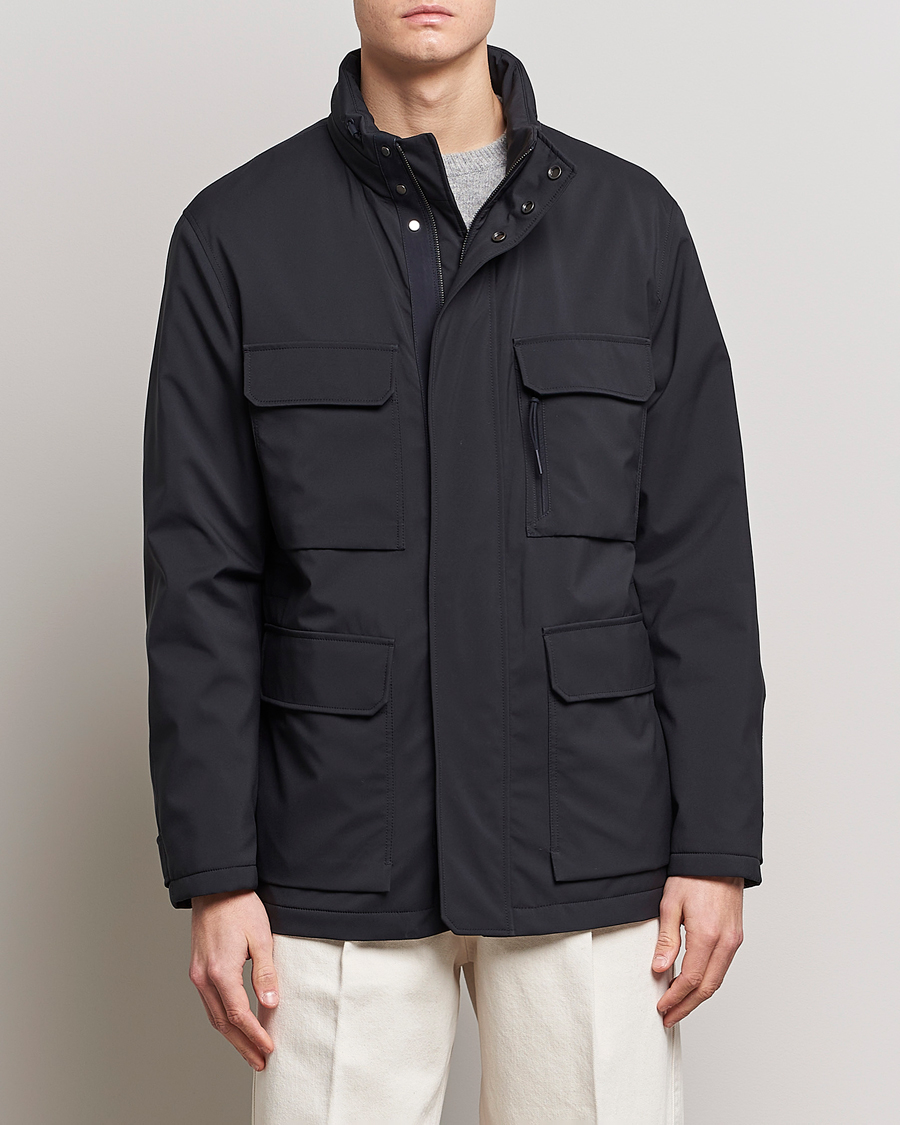Herre | Field jackets | Zegna | Water Repellent Nylon Field Jacket Navy