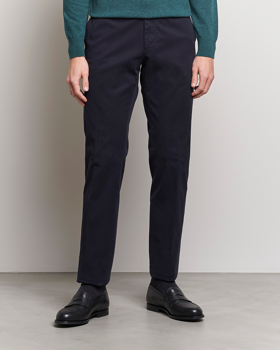 Herre | Zegna | Zegna | Slim Fit Premium Cotton Chinos Navy
