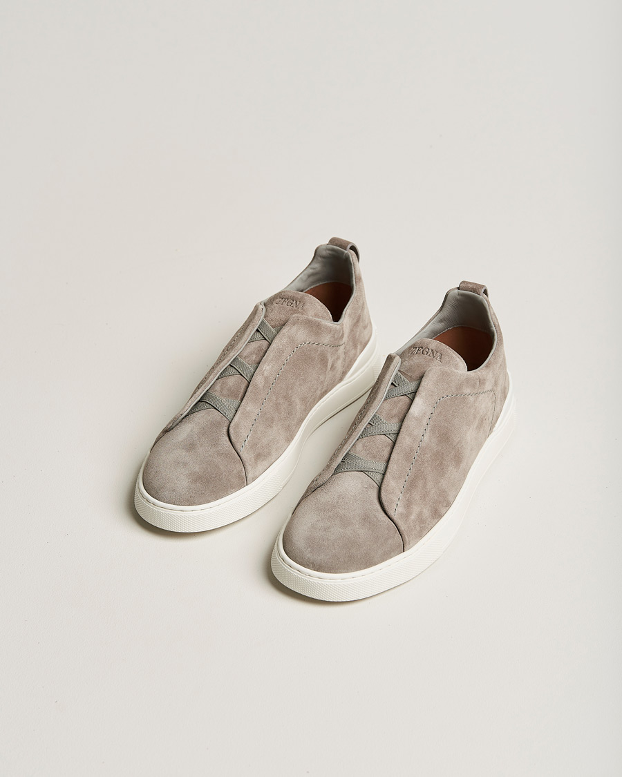 Herre | Zegna | Zegna | Triple Stitch Sneakers Grey Suede