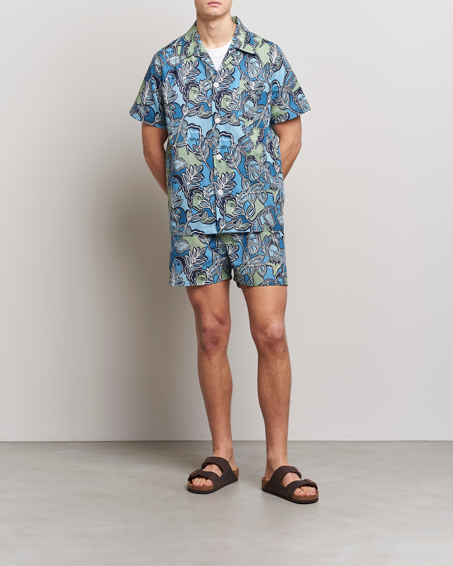 Herre | Pyjamas & Morgenkåber | Derek Rose | Shortie Printed Cotton Pyjama Set Multi