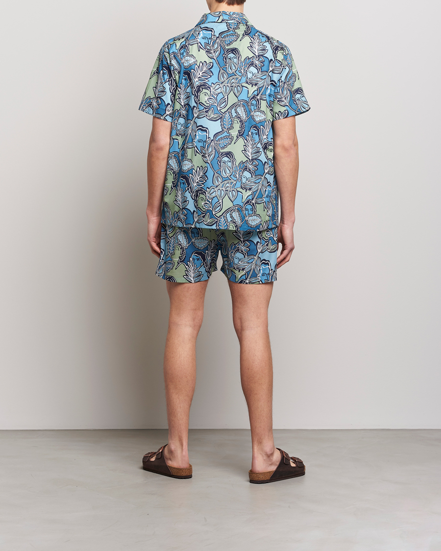 Herre | Pyjamas & Morgenkåber | Derek Rose | Shortie Printed Cotton Pyjama Set Multi